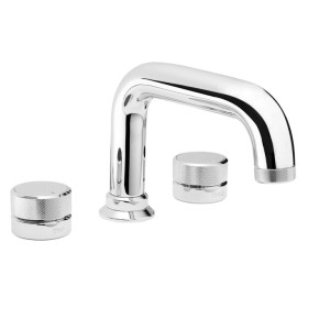 Swadling Engineer Deck Mounted Bath Mixer with Curved Spout- 8300006RDX