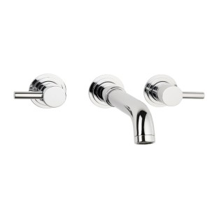 Swadling Engineer Wall Mounted Basin Mixer with Curved Spout - 8220006RDX