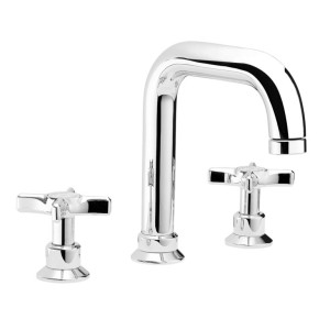 Swadling Illustrious Deck Mounted Basin Mixer with Curved Spout - 9200006