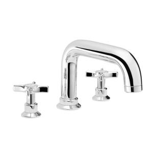 Swadling Illustrious Deck Mounted Bath Mixer with Curved Spout - 9300006