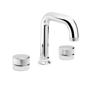 Swadling Engineer Deck Mounted Basin Mixer with Curved Spout - 8200006RDX